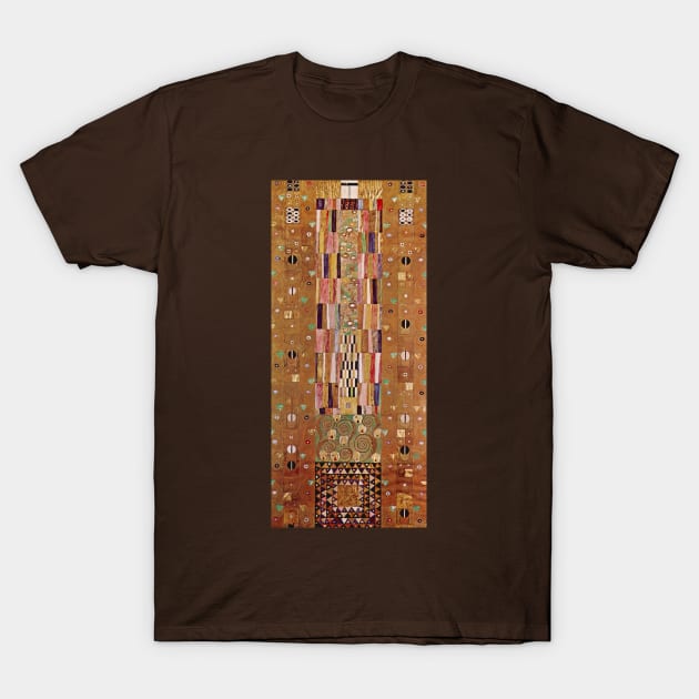 End of Wall, Stoclet Frieze by Gustav Klimt T-Shirt by MasterpieceCafe